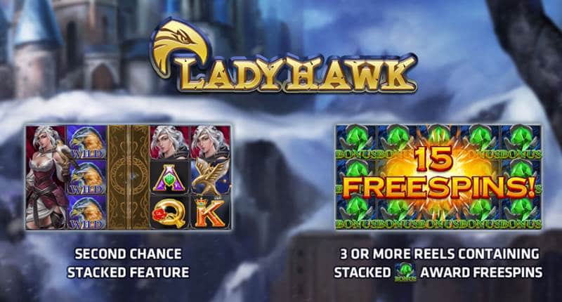 สัญลักษณ์ตัวช่วยพิเศษในเกมสล็อต Lady Hawk จากค่ายเกม SLOTXO